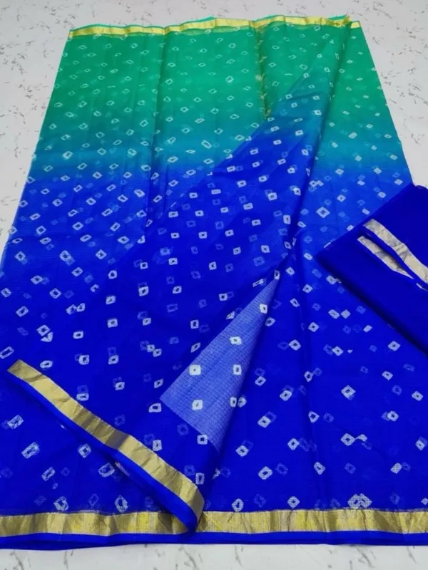 Noor_Bandhej_Pure_Kota_Silk_Saree_Blue_Green