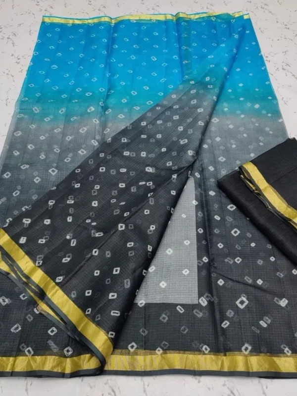 Noor_Bandhej_Pure_Kota_Silk_Saree_Black_Blue