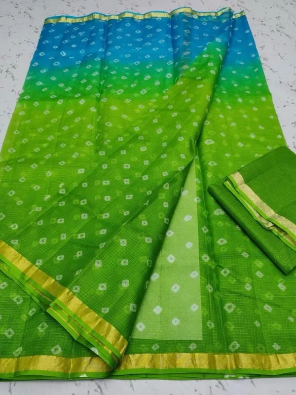 Noor_Bandhej_Pure_Kota_Silk_Green_Blue_Saree