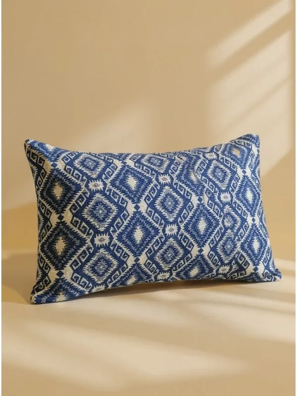 Khamma_Ghani_Jaquard_Blue_Pillow_Cover_(Set_of_2)