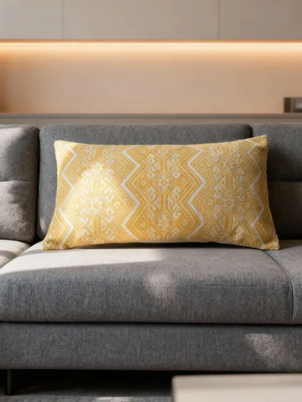 Khamma_Ghani_Jaquard_Yellow_Pillow_Cover_(Set_of_2)