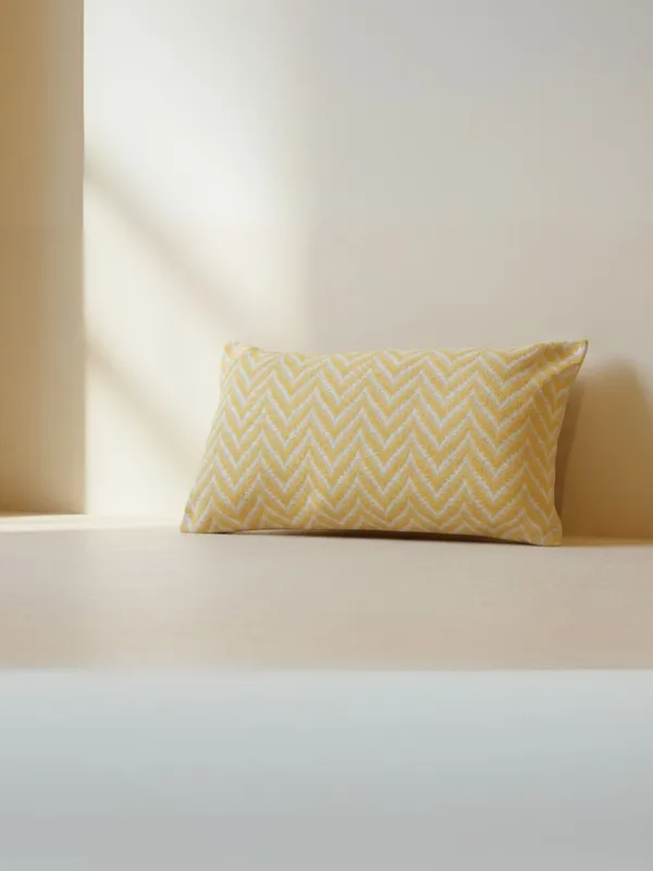 Khamma_Ghani_Jaquard_Warm_Yellow_Pillow_Cover_(Set_of_2)