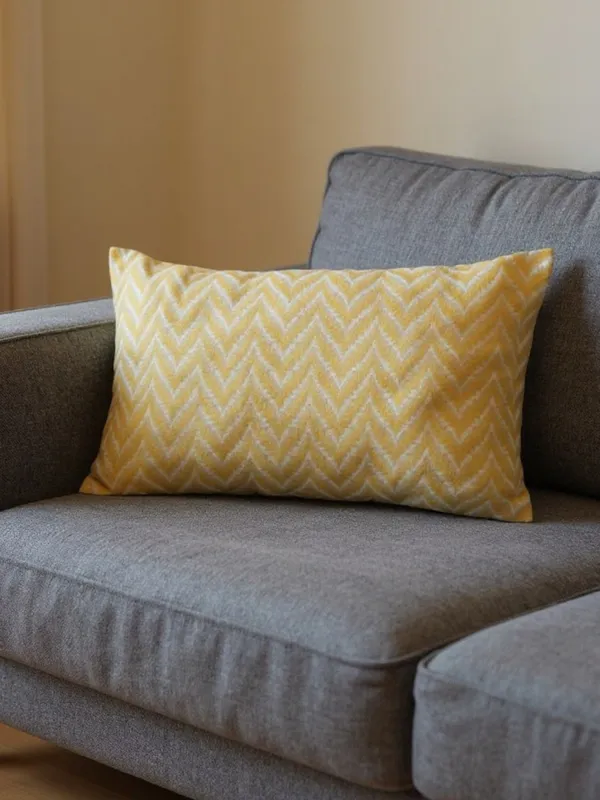 Khamma_Ghani_Jaquard_Warm_Yellow_Pillow_Cover_(Set_of_2)