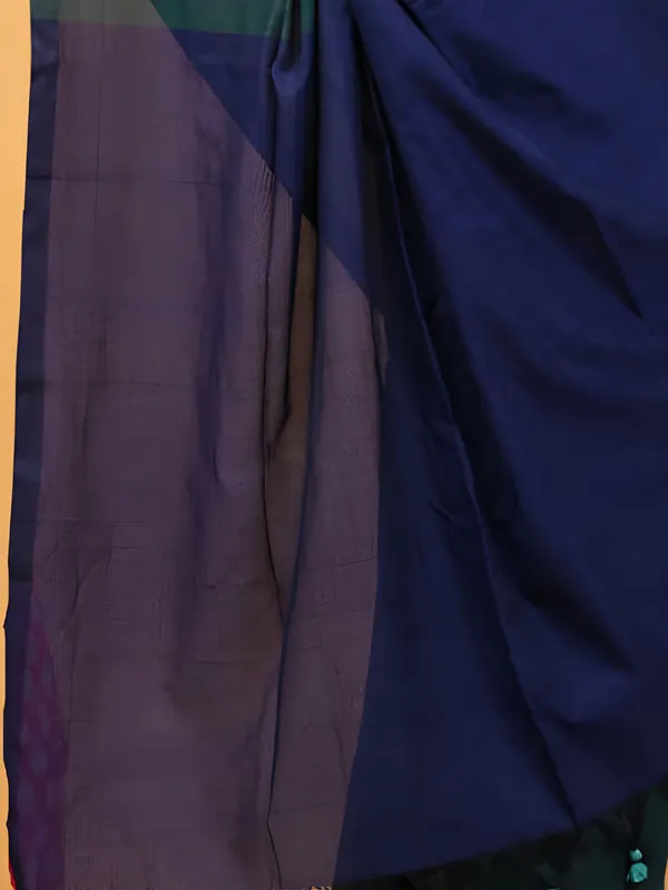 Earthloom_Handdyed_Khadi_Cotton_Saree_Moss_Green