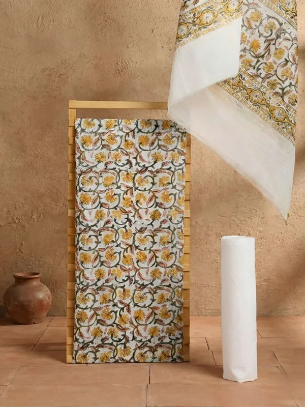 Avi_Roop_Pure_Kota_Doria_Blockprint_Suit_Yellow