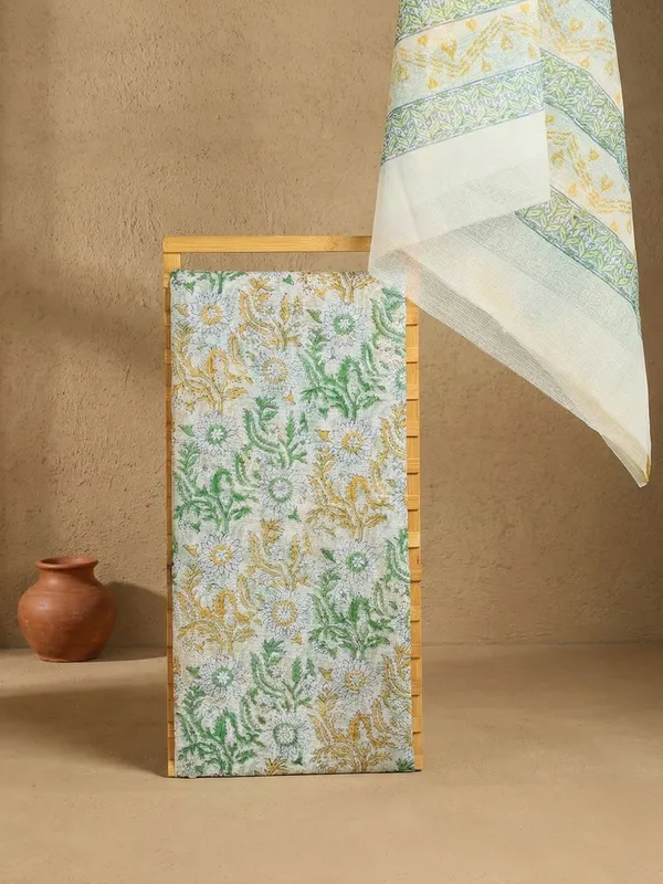 Avi_Roop_Blockprint_Pure_Kota_Doria_Suit_Grass_Green