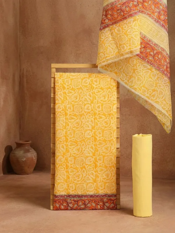 Avi_Roop_Blockprint_Pure_Kota_Doria_Suit_Golden_Yellow