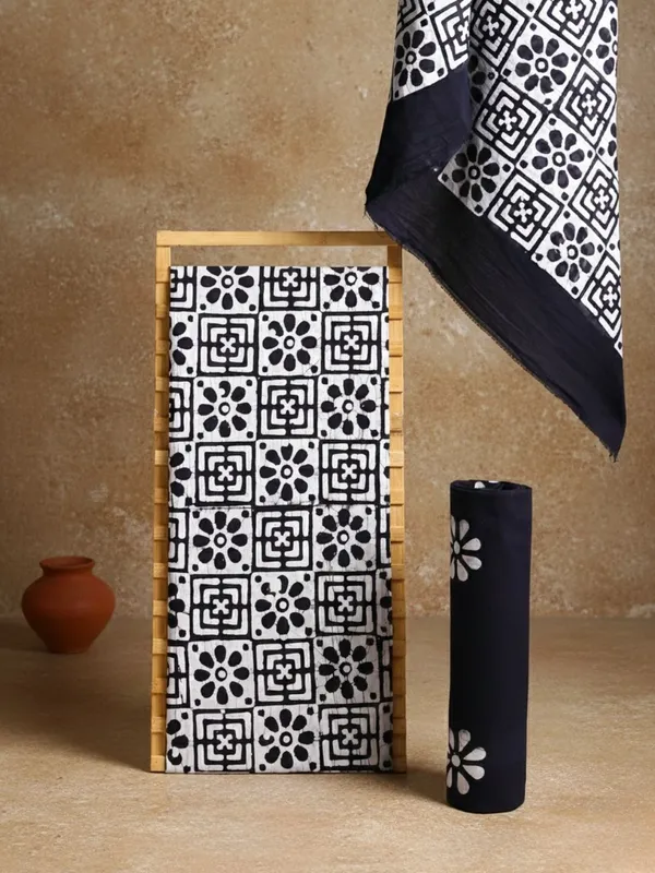Aavya_Pure_Mul_Cotton_Wax_Batik_Suit_White_&_Black