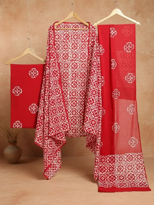 Aavya_Pure_Mul_Cotton_Wax_Batik_Suit_Scarlet_Red