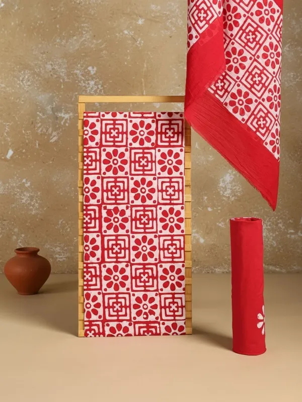 Aavya_Pure_Mul_Cotton_Wax_Batik_Suit_Berry_Red