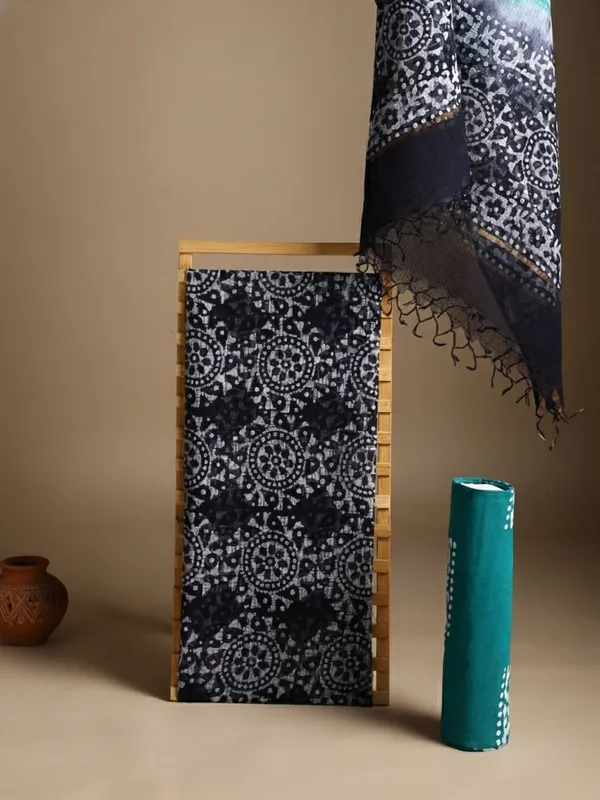 Rooh_Rang_Kota_Doria_Wax_Batik_Suit_Deep_Blue