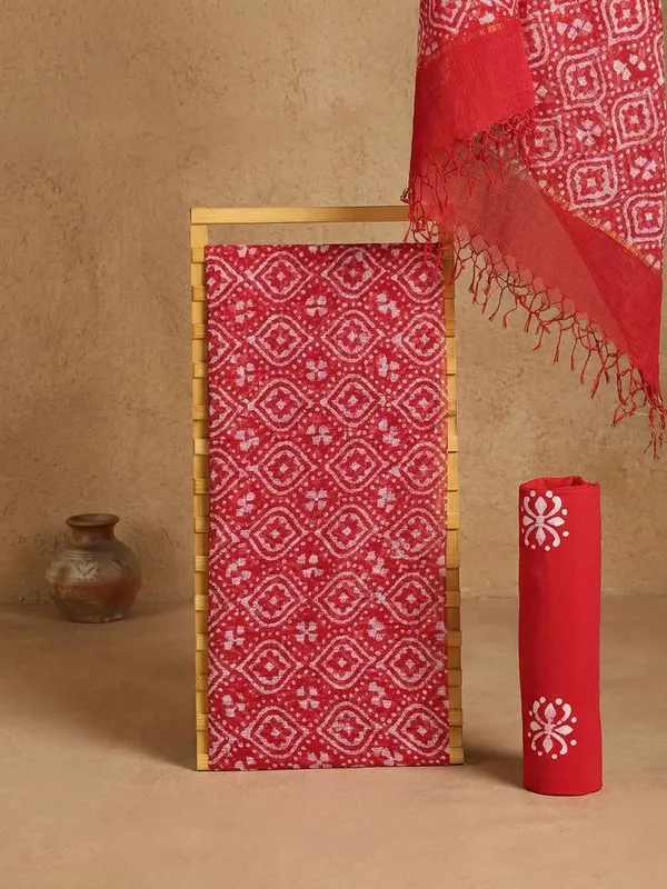 Rooh_Rang_Kota_Doria_Wax_Batik_Suit_Bright_Red