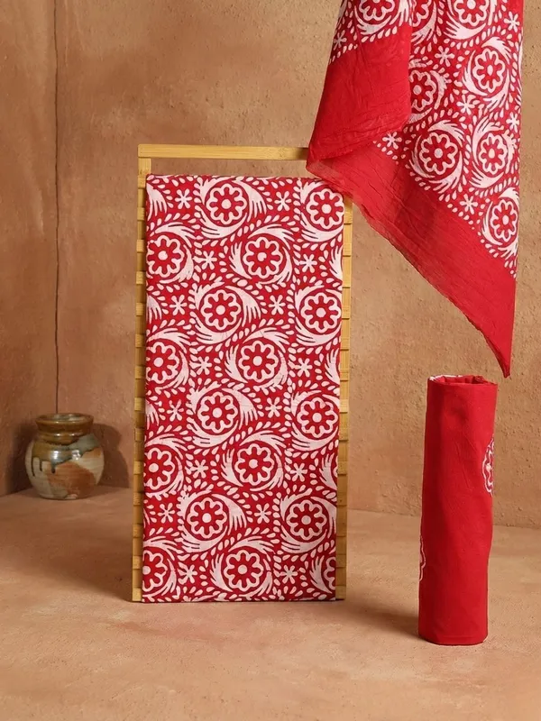Aavya_Pure_Mul_Cotton_Wax_Batik_Suit_Carmine_Red