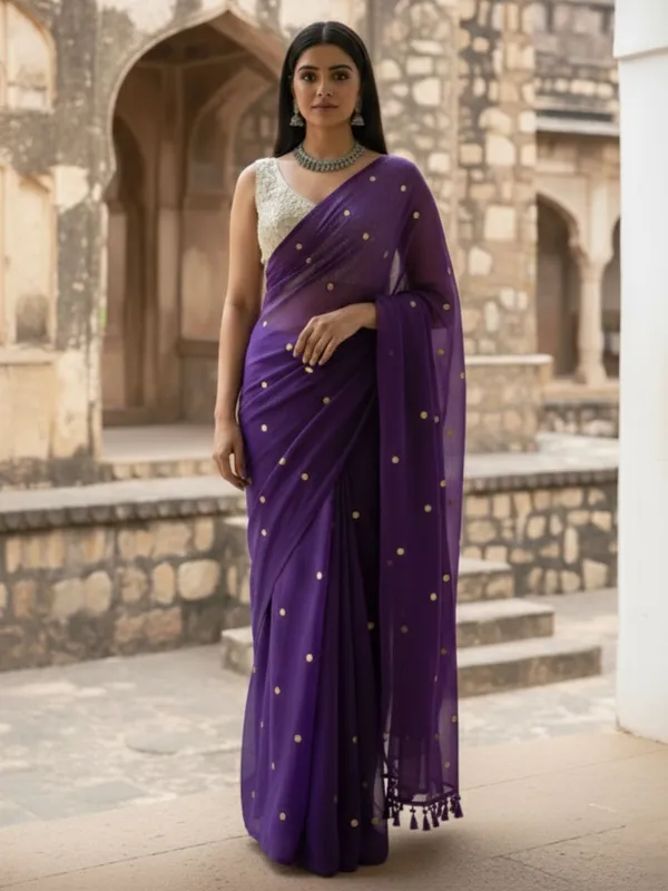 Gini_Baani_Pure_Mul_Cotton_Sequin_Indigo_Saree