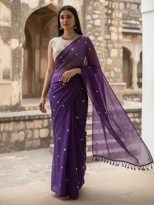 Gini_Baani_Pure_Mul_Cotton_Sequin_Indigo_Saree