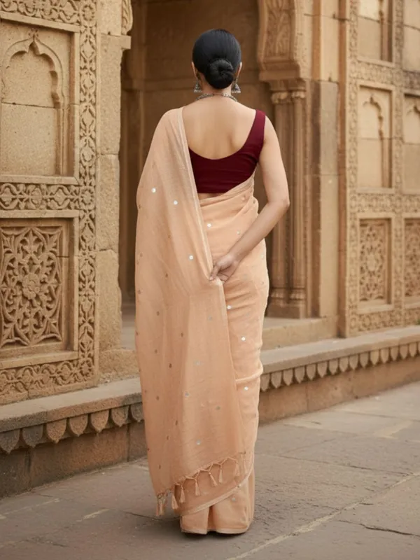 Gini_Baani_Pure_Mul_Cotton_Sequin_Cream_Saree