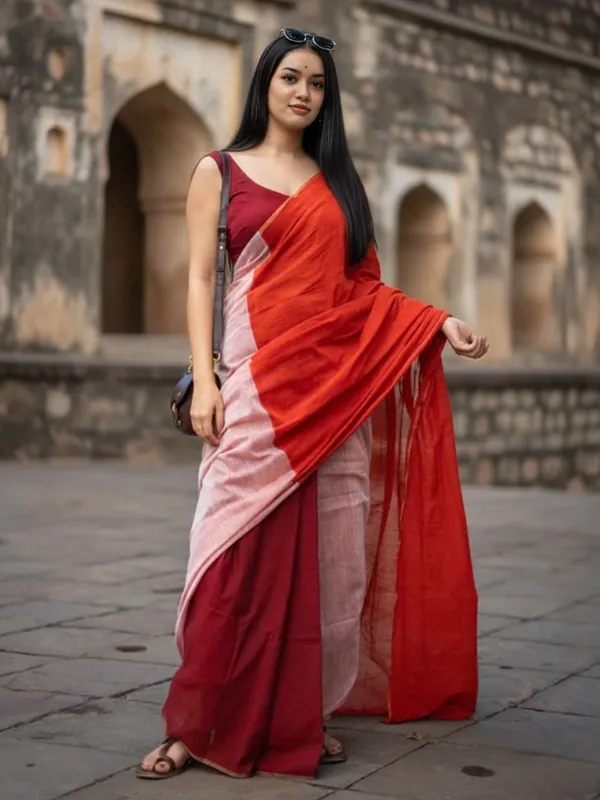 Nirmal_Pure_Khadi_Cotton_Stylish_Handloom_Saree