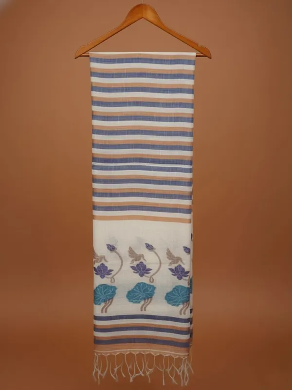 Neerja_Pure_Linen_Hand_Weaving_Saree_Off_White