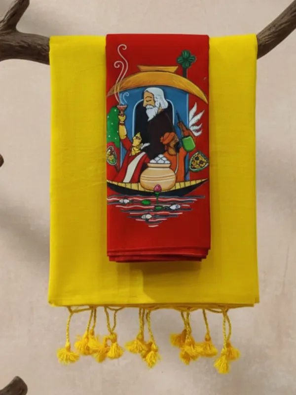 Chitrika_Pure_Khadi_Cotton_Handloom_Saree_Yellow