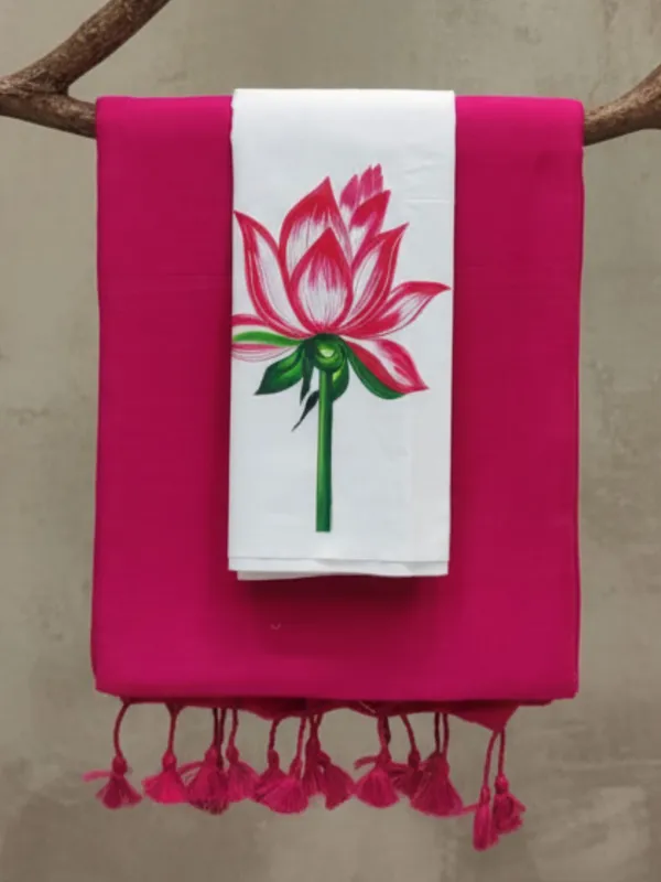 Chitrika_Pure_Khadi_Cotton_Handloom_Saree_Dark_Pink
