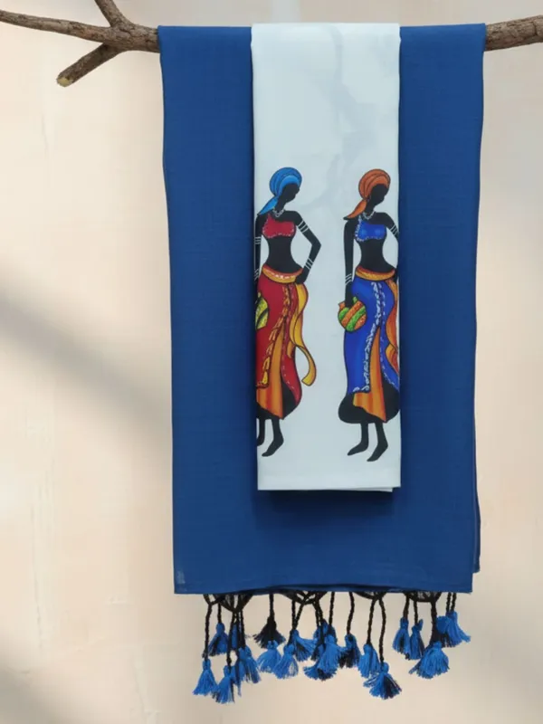 Chitrika_Pure_Khadi_Cotton_Handloom_Saree_Blue
