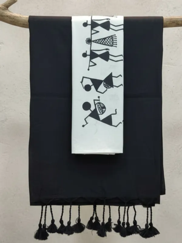 Chitrika_Pure_Khadi_Cotton_Handloom_Saree_Inky_Black