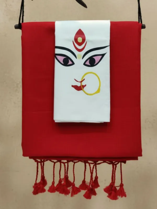 Chitrika_Pure_Khadi_Cotton_Handloom_Saree_Vivid_Red