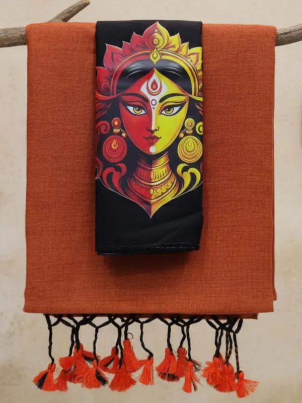 Chitrika_Pure_Khadi_Cotton_Handloom_Saree_Brown