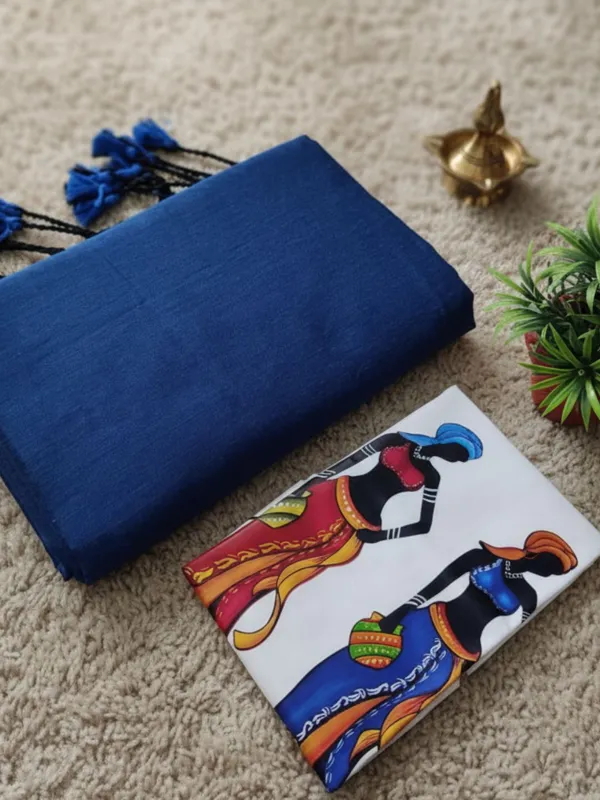 Chitrika_Pure_Khadi_Cotton_Handloom_Saree_Rich_Indigo