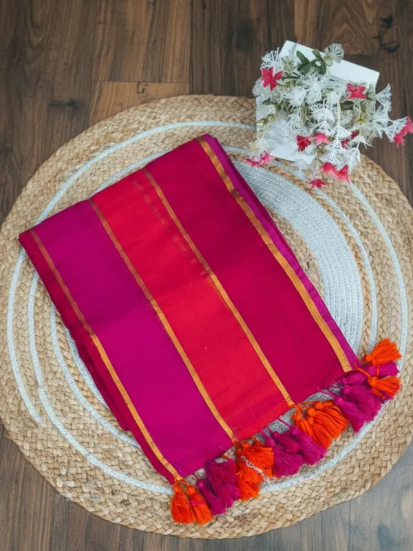 Nakshi_Bahaar_Pure_Mul_Cotton_Handloom_Saree_Pink_&_Red