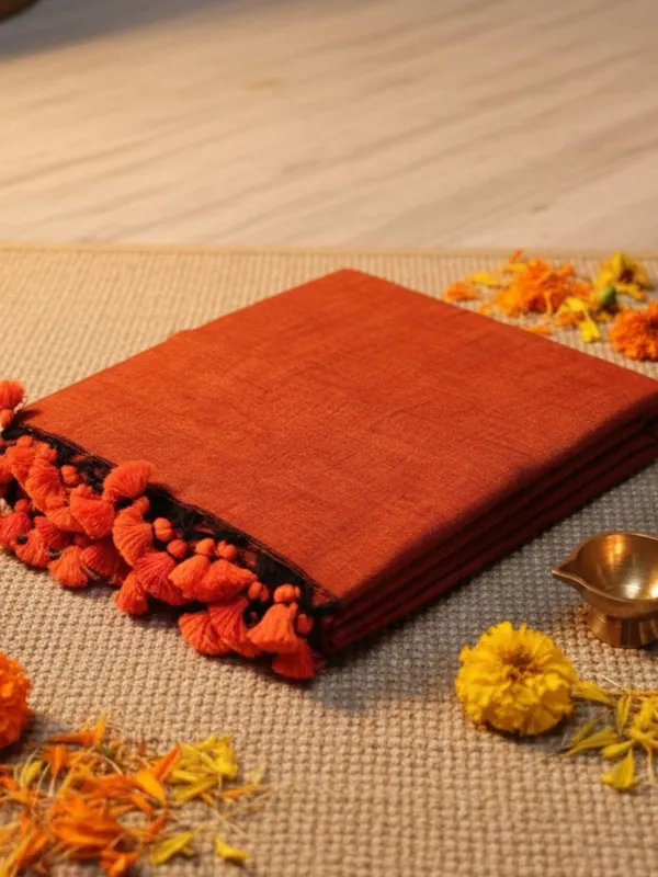 Nirmal_Rang_Pure_Cotton_Handloom_Saree_Orange