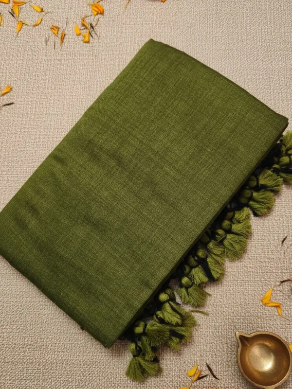Nirmal_Rang_Pure_Cotton_Handloom_Saree_Bottle_Green