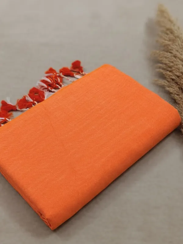Nirmal_Pure_Khadi_Cotton_Handloom_Saree_Orange