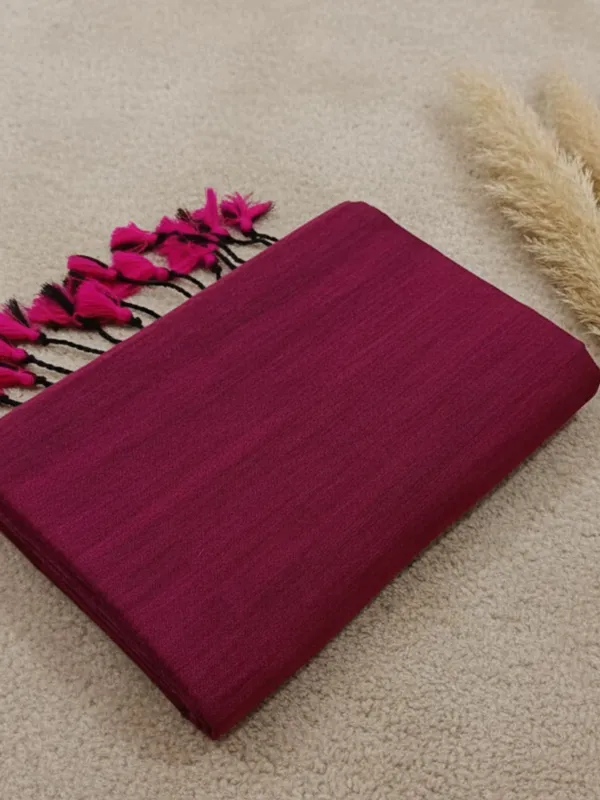 Nirmal_Pure_Khadi_Cotton_Handloom_Saree_Dark_Pink