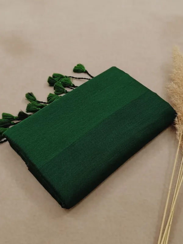 Nirmal_Pure_Khadi_Cotton_Handloom_Saree_Dark_Green
