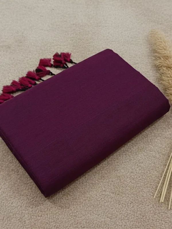 Nirmal_Pure_Khadi_Cotton_Handloom_Saree_Dark_Purple