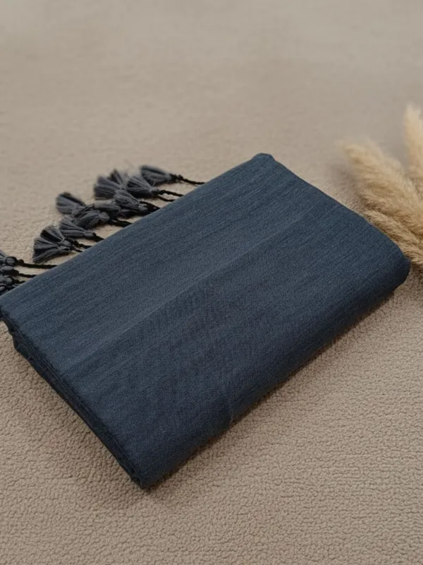 Nirmal_Pure_Khadi_Cotton_Handloom_Saree_Dark_Gray