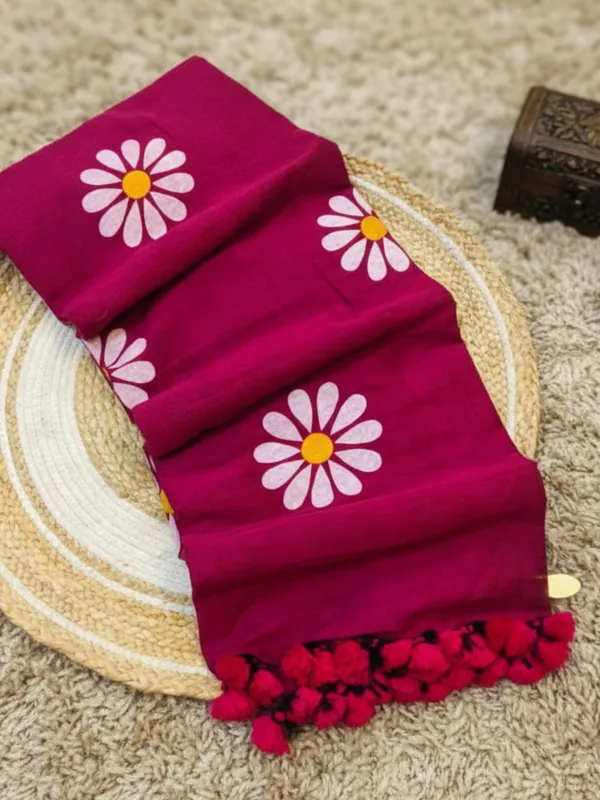 Nirmal_Rang_Dark_Red_Pure_Cotton_Handloom_Saree