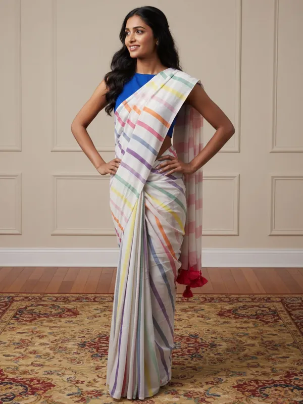 Nirmal_Pure_Khadi_Cotton_Handloom_White_Saree