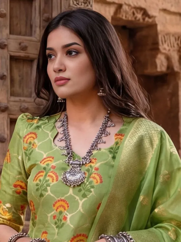 Shan-e-Banaras_Cotton_Silk_Blend_Brocade_Suit_Light_Green