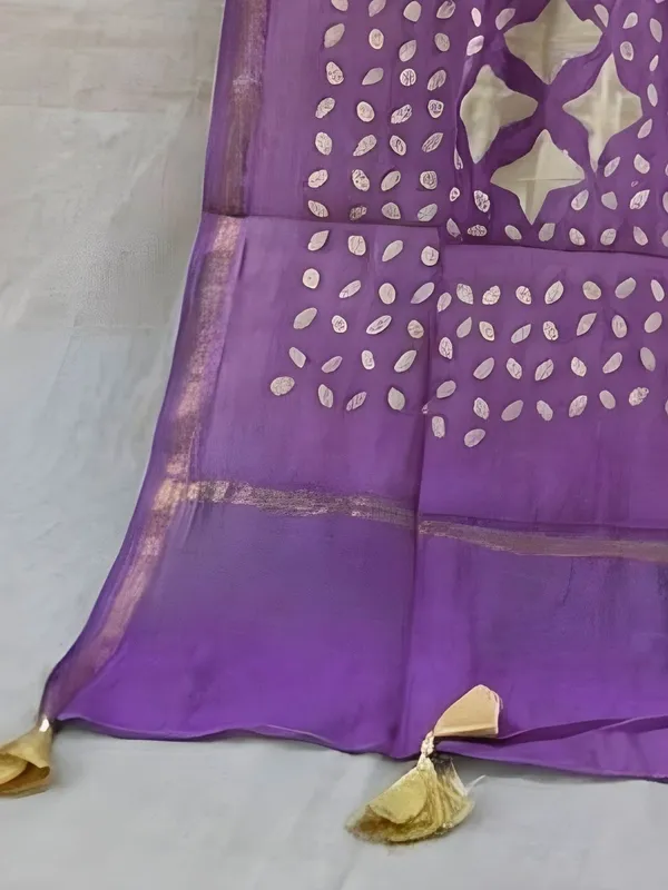 Roop_Baani_Pure_Chanderi_Silk_Applique_Saree_Purple