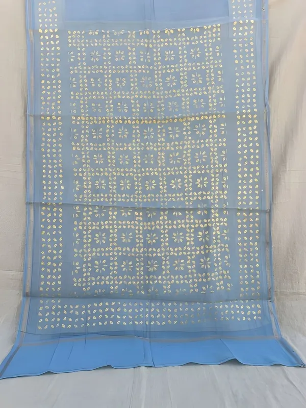 Roop_Baani_Pure_Chanderi_Silk_Applique_Saree_Ash_Gray