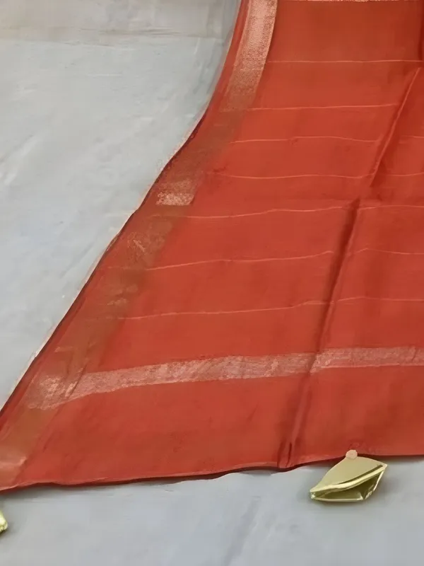 Roop_Baani_Pure_Chanderi_Silk_Applique_Saree_Orange