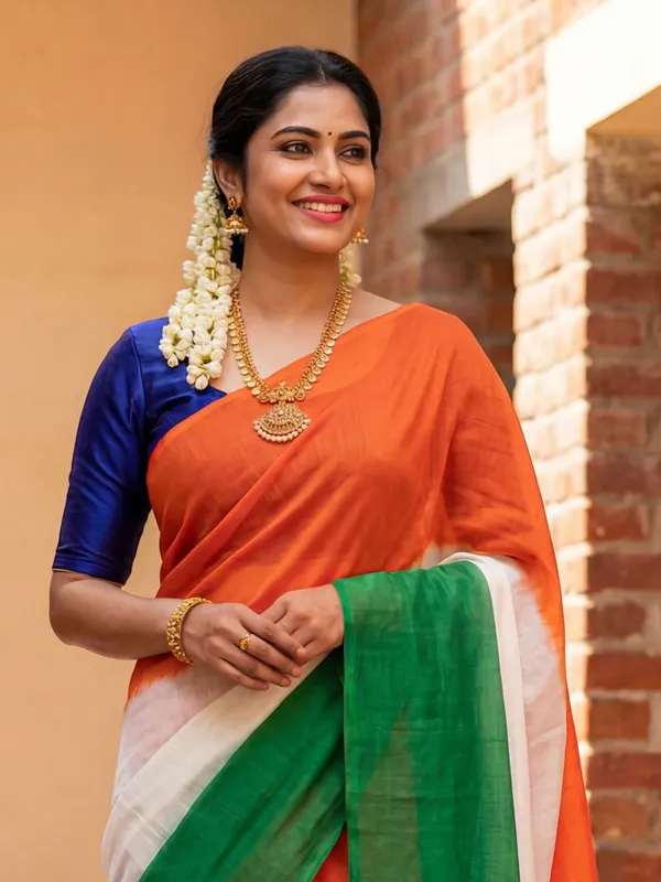 Trivarna_Slub_Linen_Hand_Dyed_Saree