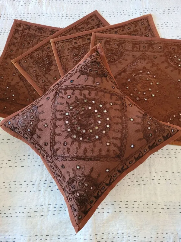 Khamma_Ghani_Mirror_Work_Cushion_Cover_(Set_of_5)_Wine