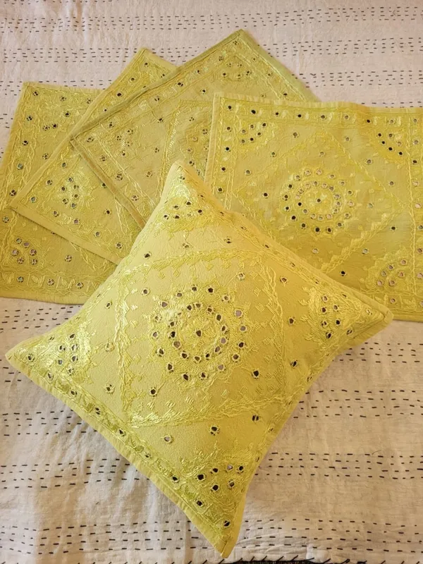 Khamma_Ghani_Mirror_Work_Cushion_Cover_(Set_of_5)_Lemon_Yellow