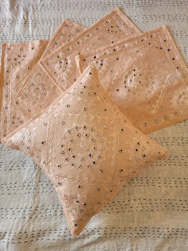Khamma_Ghani_Mirror_Work_Cushion_Cover_(Set_of_5)_Peach