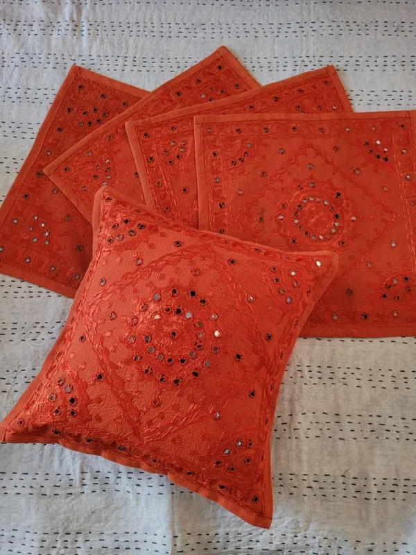 Khamma_Ghani_Mirror_Work_Cushion_Cover_(Set_of_5)_Orange