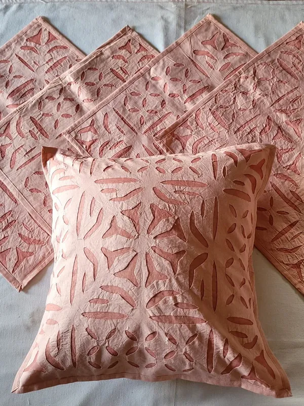 Khamma_Ghani_Applique_Cushion_Cover_(Set_of_5)_Dark_Peach