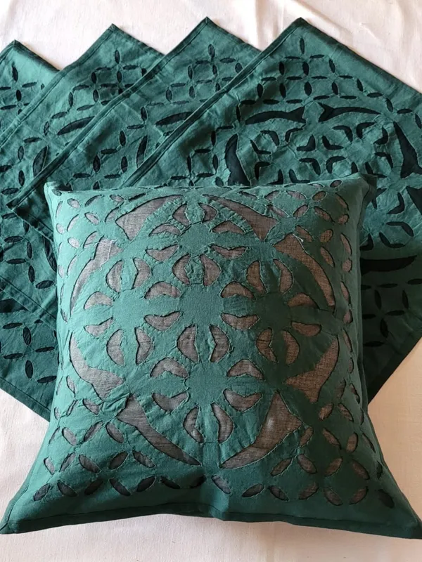 Khamma_Ghani_Applique_Cushion_Cover_(Set_of_5)_Dark_Green